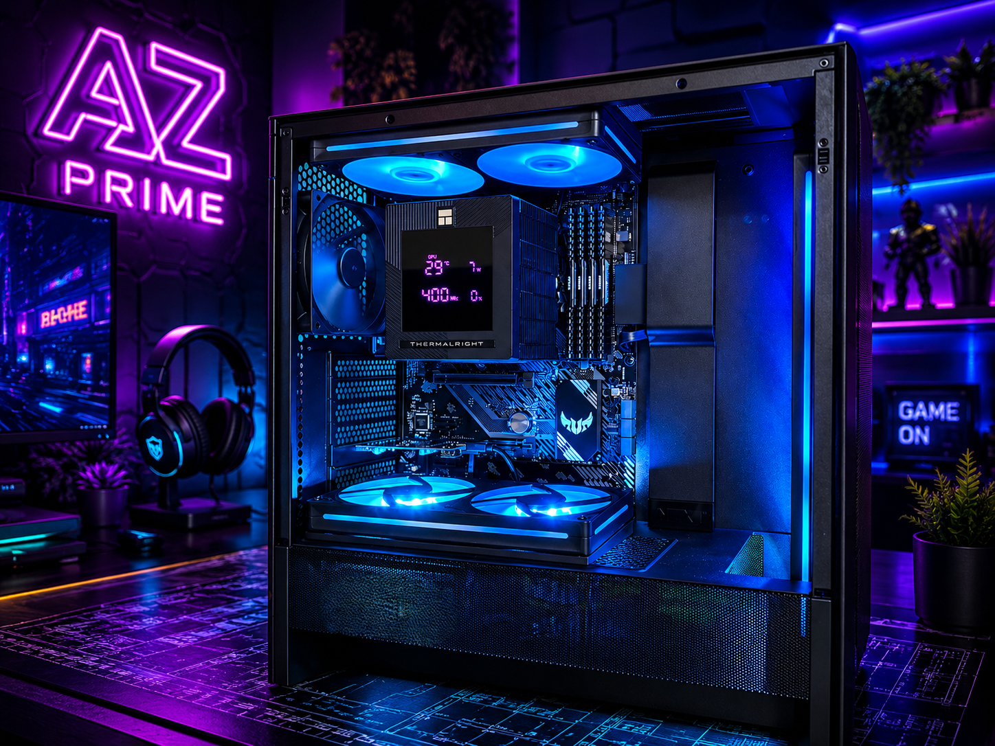 System #002 neon tech background photo